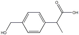 2-[p-(Hydroxymethyl)phenyl]propionic acid Struktur