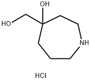 4-(hydroxymethyl)-4-azepanol hydrochloride Structure