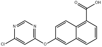 6-(6-chloro pyrimidin-4-yloxy)naphthalene-1-carboxylic acid 结构式