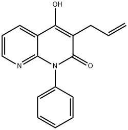 1,8-Naphthyridin-2(1H)-one, 4-hydroxy-1-phenyl-3-(2-propenyl)- Struktur