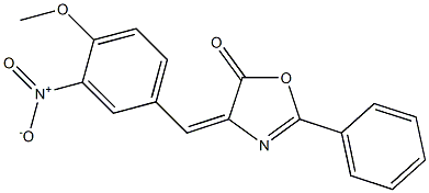 5(4H)-Oxazolone,4-[(4-methoxy-3-nitrophenyl)methylene]-2-phenyl- Struktur