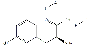 (S)-2-氨基-3-(3-氨基苯基)丙酸二盐酸盐, 908571-75-5, 结构式