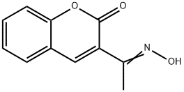 3-[(E)-N-hydroxy-C-methylcarbonimidoyl]chromen-2-one 结构式