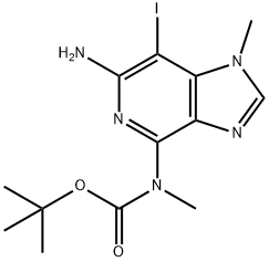 N4-BOC-7-碘-N4,1-二甲基-1H-咪唑并[4,5-C]吡啶-4,6-二胺, 914942-88-4, 结构式