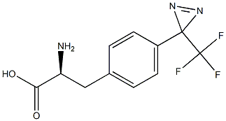 L-Phenylalanine, 4-[3-(trifluoromethyl)-3H-diazirin-3-yl]- Structure