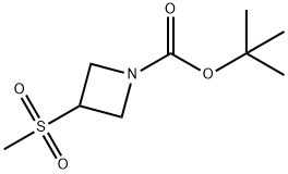 tert-butyl 3-(methylsulfonyl)azetidine-1-carboxylate Struktur