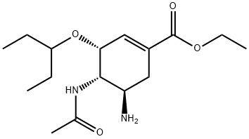 4-(N-(tert-butyl)acetamido)-5-(diallylamino)-3-(pentan-3-yloxy)cyclohex-1-enecarboxylate Struktur