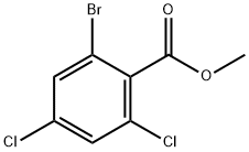 2-Bromo-4,6-dichlorobenzoic acid methyl ester Struktur