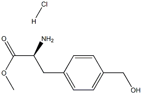 L-4-羟甲基苯丙氨酸甲酯盐酸盐, 945245-44-3, 结构式