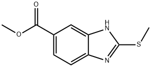 methyl 2-(methylsulfanyl)-1H-1,3-benzodiazole-5-carboxylate Struktur