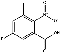 5-Fluoro-3-methyl-2-nitro-benzoic acid Struktur