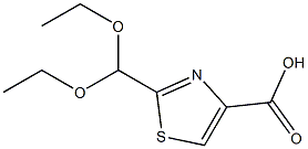 2-(diethoxymethyl)thiazole-4-carboxylic acid Struktur