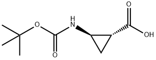 Cyclopropanecarboxylic acid, 2-[[(1,1-dimethylethoxy)carbonyl]amino]-, (1R,2R)- 结构式