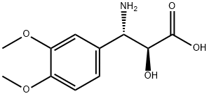 (2S,3S)-3-Amino-2-hydroxy-3-(3,4-dimethoxy-phenyl)-propionic     acid Structure