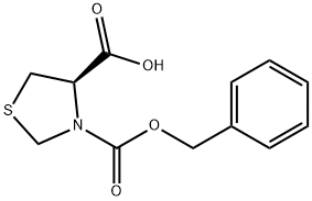 N-CBZ-R-噻唑烷-4-羧酸, 96402-64-1, 结构式