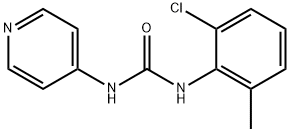N-(2-Chloro-6-methylphenyl)-N'-4-pyridinylurea 化学構造式