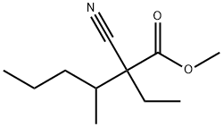 2-氰基-2-乙基-3-甲基己酸甲酯,100400-64-4,结构式