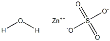 Zinc sulfate monohydrate 化学構造式