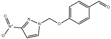 4-[(3-nitro-1H-pyrazol-1-yl)methoxy]benzaldehyde Struktur