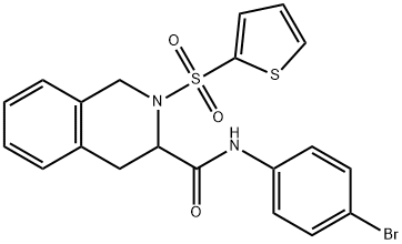 N-(4-bromophenyl)-2-(thiophen-2-ylsulfonyl)-1,2,3,4-tetrahydroisoquinoline-3-carboxamide Structure