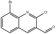 8-bromo-2-chloroquinoline-3-carbaldehyde 化学構造式