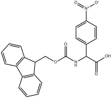 N-FMOC-RS-4-硝基苯甘氨酸, 1045893-50-2, 结构式