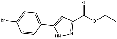 ETHYL 5-(4-BROMOPHENYL)-1H-PYRAZOLE-3-CARBOXYLATE 结构式
