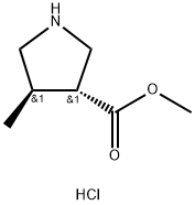 trans-Methyl 4-methylpyrrolidine-3-carboxylate hydrochloride Structure