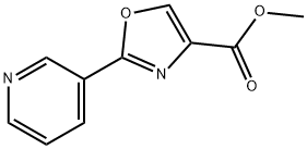 2-(ピリジン-3-イル)オキサゾール-4-カルボン酸メチル 化学構造式