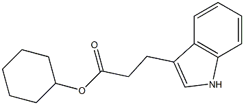 1H-Indole-3-propanoicacid, cyclohexyl ester Structure