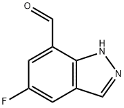 5-Fluoro-1H-indazole-7-carbaldehyde 结构式
