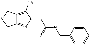 2-(3-amino-4H-thieno[3,4-c]pyrazol-2(6H)-yl)-N-benzylacetamide Structure