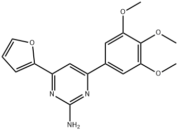 4-(furan-2-yl)-6-(3,4,5-trimethoxyphenyl)pyrimidin-2-amine Struktur