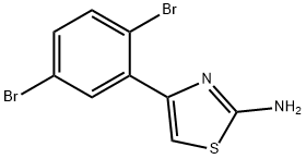4-(2,5-dibromophenyl)-1,3-thiazol-2-amine 化学構造式