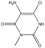 2,4(1H,3H)-Pyrimidinedione, 5-amino-6-chloro-3-methyl- Struktur