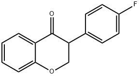 3-(4-Fluoro-phenyl)-chroman-4-one 化学構造式