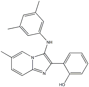 2-[3-(3,5-dimethylanilino)-6-methylimidazo[1,2-a]pyridin-2-yl]phenol Structure