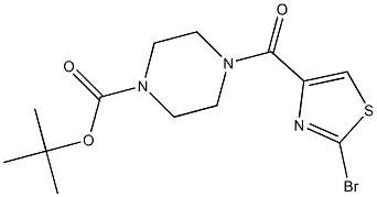 tert-butyl 4-(2-bromothiazole-4-carbonyl)piperazine-1-carboxylate,1169698-65-0,结构式