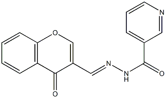 N-[(E)-(4-oxochromen-3-yl)methylideneamino]pyridine-3-carboxamide Structure