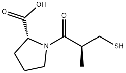 D-Proline, 1-[(2S)-3-mercapto-2-methyl-1-oxopropyl]- Struktur