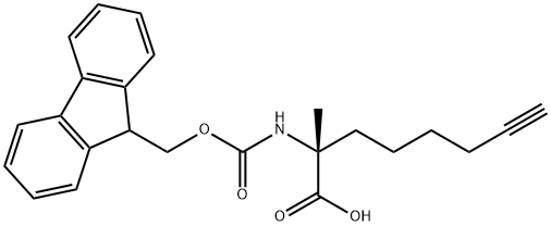 7-Octynoic acid, 2-[[(9H-fluoren-9-
ylmethoxy)carbonyl]amino]-2-methyl-, (2R)-,1198791-69-3,结构式