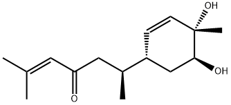 2-Hepten-4-one,6-[(1R,4S,5S)-4,5-dihydroxy-4-methyl-2-cyclohexen-1-yl]-2-methyl-, (6S)- Structure