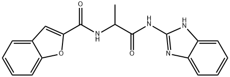 N-[1-(1H-benzimidazol-2-ylamino)-1-oxopropan-2-yl]-1-benzofuran-2-carboxamide,1214020-82-2,结构式
