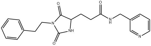 3-[2,5-dioxo-1-(2-phenylethyl)imidazolidin-4-yl]-N-(pyridin-3-ylmethyl)propanamide Struktur