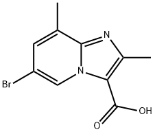 6-bromo-2,8-dimethylimidazo[1,2-a]pyridine-3-carboxylic acid Struktur