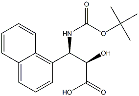 (2R,3R)-3-((叔丁氧羰基)氨基)-2-羟基-3-(萘-1-基)丙酸 结构式