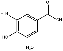 3-氨基-4-羟基苯甲酸水合物, 1226975-96-7, 结构式