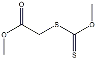 Acetic acid, [(methoxythioxomethyl)thio]-, methyl ester Struktur