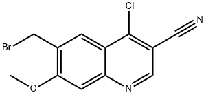 6-(BROMOMETHYL)-4-CHLORO-7-METHOXYQUINOLINE-3-CARBONITRILE Struktur