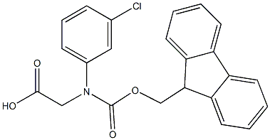 N-FMOC-S-3-氯苯甘氨酸, 1260608-79-4, 结构式